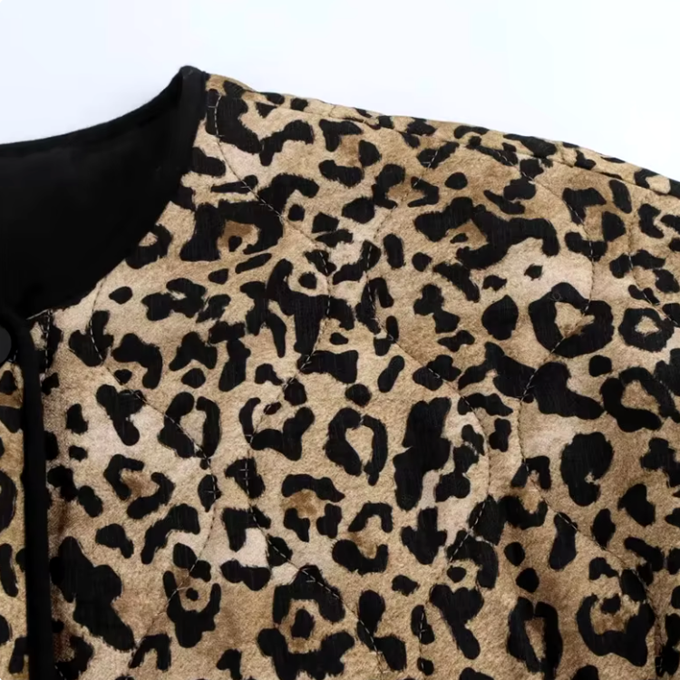 Leopard Puffer - Steppjacke